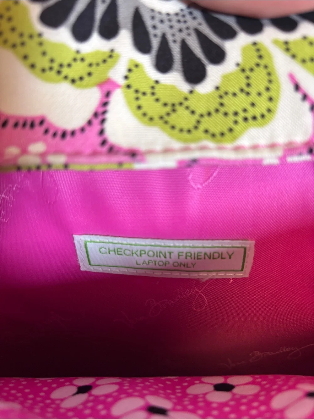 Vera Bradley Priscilla Checkpoint Friendly Laptop Travel Tote